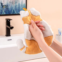 Cute Cartoon Hand Towel Super Absorbent Bathroom Cleaning Towel Microfiber Kitchen Towel High-Efficiency Bathroom Kitchen Tools
