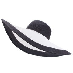 7.1''/18Cm Foldable Oversized Huge Wide Brim Sun Beach Straw Hats Wedding Womens Floppy Party Dressy A330