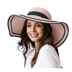Women'S Big Brimmed Hat Outdoors Seaside Sunshade Straw Weaving Sun Hats, Sun Hats for Women Wide Brim, Sun Hats UV Protection