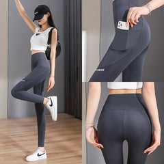 Women's Seamless Leggings With Pocket, Soft Workout Fitness Outfit, Yoga Pants