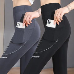 Women's Seamless Leggings With Pocket, Soft Workout Fitness Outfit, Yoga Pants