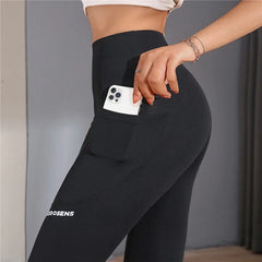 Women's Seamless Leggings With Pocket, Soft Workout Fitness Outfit, Yoga Pants