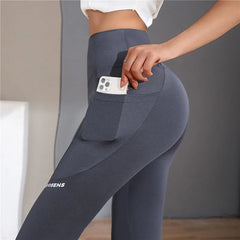 Women's Seamless Leggings With Pocket, Soft Workout Fitness Outfit, Yoga Pants