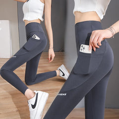 Women's Seamless Leggings With Pocket, Soft Workout Fitness Outfit, Yoga Pants
