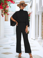 Jumpsuits for Women 2022 Elegant Autumn Elegant Casual Long Sleeve Solid Color Waist Loose Wide Legs Pants Jumpsuit