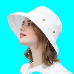 Summer Cotton Sun Hats for Women Wide Brim and Breathable Bucket Hats Youth Fashion Caps