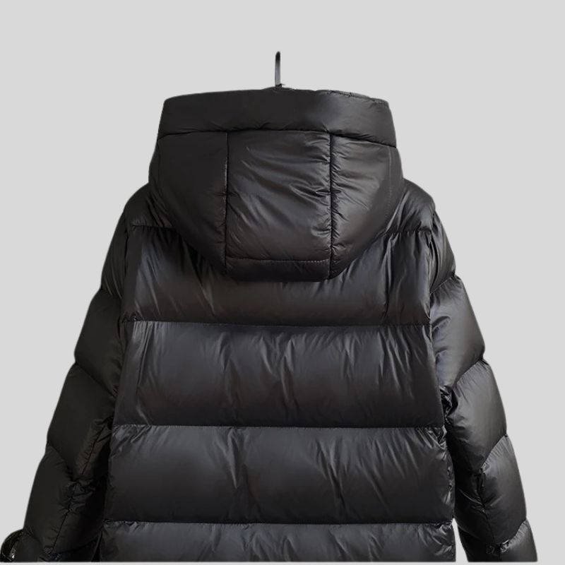 Women's Long Hooded Longline Puffer Coat