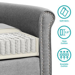 Living Room Furniture Sets with 5.9"Upholstered Cushion, 3-Seater Sofa Couch and Loveseat, Sofa Set for Living Room(Light Grey)
