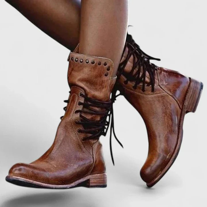 Women's Leather Combat Boots