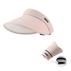 Stylish Summer Empty Top Sun Hat Wide Brim Visor Hat Women Portable Outdoor Sports Beach Cycling Uv Protection Sunshade Hat