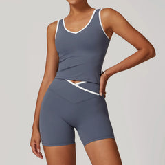 Women 2PCS Yoga Set Nude Feeling Workout Sets Gym Push up Fitness Running Workout Tracksuit Sportwear Sport Bra Leggings Suit