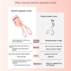 Eyelash Curler Portable Electric Heated Comb Eye Lash Long Lasting Eyelashes Curls Thermal Eyelash Curler Makeup Tools
