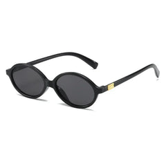 New Oval Sunglasses for Women Fashion Brand Black Small Frame Sun Glasses Female Retro Clear Lenses Eyewear Lady Trendy UV400