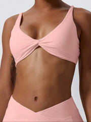 Sports Bra Shockproof Push up Gym Top Women Quick-Dry Yoga Clothes Pleated Design Brassiere Workout Crop Top Female