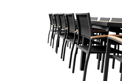 HIGOLD Heck 12+1 Pieces FSC Teak Aluminum Outdoor Dining Set, Charcoal Black