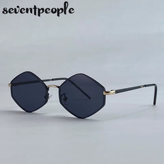 Vintage Steampunk Polygon Sunglasses Women 2025 Luxury Brand Classic Hexagon Sun Glasses Trendy Driving Shades for Ladies UV400