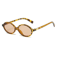 New Oval Sunglasses for Women Fashion Brand Black Small Frame Sun Glasses Female Retro Clear Lenses Eyewear Lady Trendy UV400