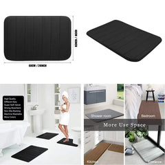 Memory Foam Bath Mat Large Size 40X60Cm Soft Comfortable Water Absorption Non-Slip Thick Bathroom Floor Rug Foot Mat