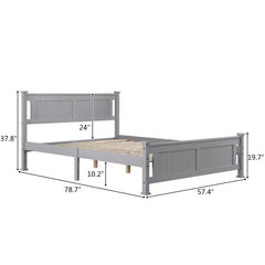Twin/Full/ Queen Vertical Decorative Core Bed Grey Bedroom Furniture for Bedroom US Warehouse
