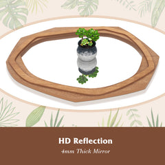 Large Water Proof Irregular Framed Decoration Wall Mirror with Expansion Screws