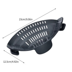 Silicone Kitchen Strainer Clip on Pots and Pans Drain Rack Pasta Noodle Vegetable Fruit Strainer Colander Kitchen Gadgets