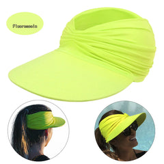 Polyamide Sun Protect Wide Brim Sunhat Women Outdoor Summer Hat Open Top Hollow Cap Adult Sun Visor Hat Travel Seaside Beach Hat
