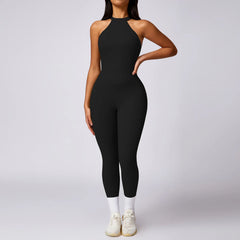 Fitness Backless Bodysuit Women Gym Jumpsuit Woman Quick-Dry Yoga Clothes Short Workout Rompers Sports One-Piece Suit