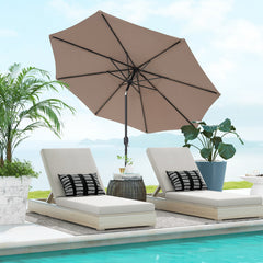 10 Feet Outdoor Patio Umbrella with Tilt Adjustment and Crank
