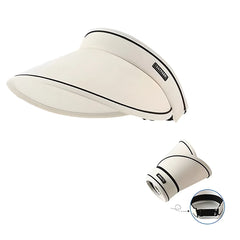 Stylish Summer Empty Top Sun Hat Wide Brim Visor Hat Women Portable Outdoor Sports Beach Cycling Uv Protection Sunshade Hat