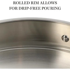 Castelle 10 Piece 18/8 Stainless Steel Induction Safe Pots and Pans Non-Toxic Cookware Set