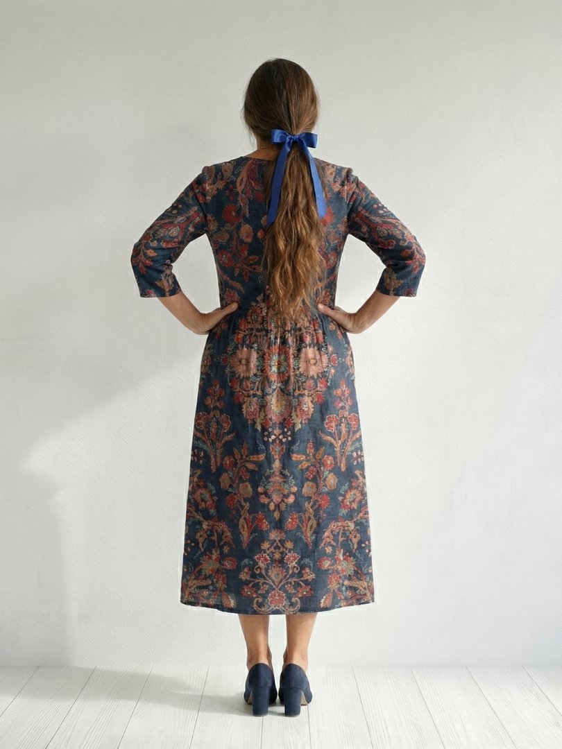 Women's Paisley Midi Dress