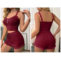 Women Pajama Sets Pijama Pajamas Woman Summer Set Sexy Women Sleepwear Sleeping Women'S Trousers Sleep Lounge Underwear