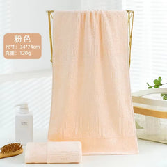 Inyahome Pack of 1/4/6 Bamboo Fiber Bathroom Towels Sets 34X74Cm Hand Face Bath Towel Gift Towel Sheet 타월 Serviettes Cream Green