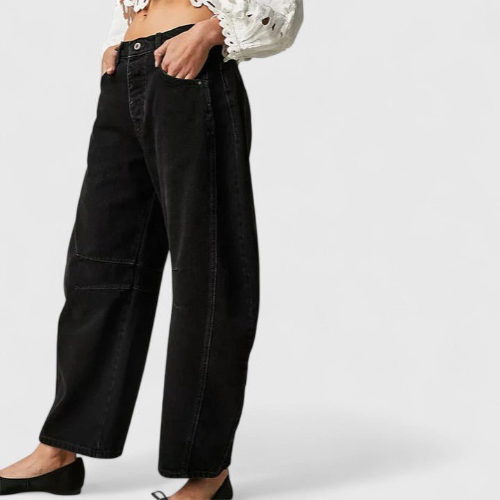 Women's Barrel-Leg High-Waisted Jeans