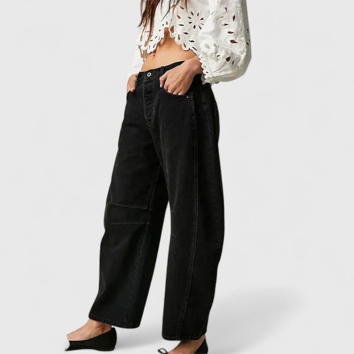 Women's Barrel-Leg High-Waisted Jeans