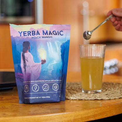 Prebiotics and Probiotics Yerba Mate Instant Tea Powder 3-In-1 Super Drink Clean Energy, Gut Health
