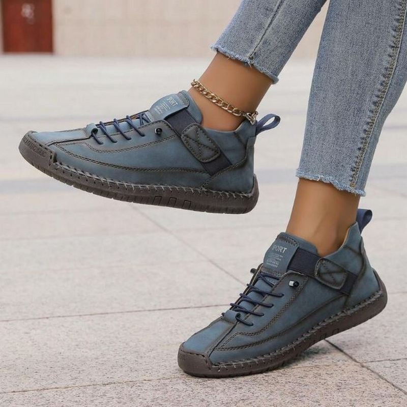 Women's Low-Top Slip-On Leather Trainers