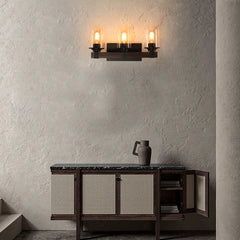 3-Lights Farmhouse Vanity Lights Fixture Rustic Bathroom Light Fixture Bathroom Sconce (Without Bulbs)