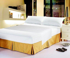 DaDa Bedding White Soft Fitted & Flat Bed Sheets W/ Pillow Cases Set