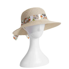 Summer Wide Brim Bowknot Straw Sun Hats for Women Ladies Long Floral Ribbon Outdoor Travel Beach Hat Protection Panama Caps 2022