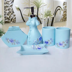 5pcs/Set Resin Bathroom Holding Kit- Suite Home Accessories