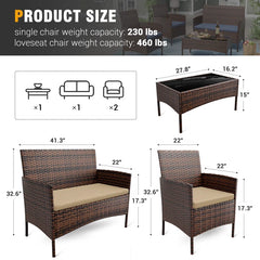 Carlina 4 - Person Outdoor Seating Group with Cushions