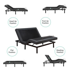 15" Massaging Zero Gravity Adjustable Bed with Wireless Remote