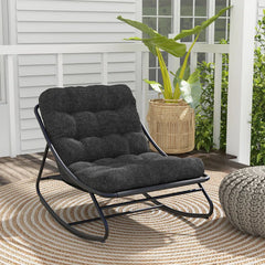 Outdoor Caili Rocking Metal Chair with Cushions