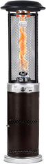 Propane Patio Heater, Stainless Steel Standing, 36,000 Btus Portable Commercial Outdoor Gas Patio Heater with Glass