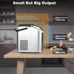 Countertop,Crushed Ice Maker with Chewable Ice,Fast Ice Making 35Lbs/Day, Self Cleaning Countertop Ice Ma