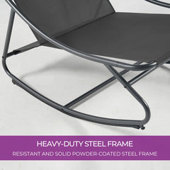Outdoor Caili Rocking Metal Chair with Cushions
