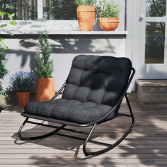 Outdoor Caili Rocking Metal Chair with Cushions