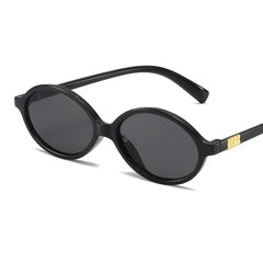 New Oval Sunglasses for Women Fashion Brand Black Small Frame Sun Glasses Female Retro Clear Lenses Eyewear Lady Trendy UV400