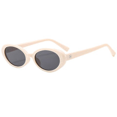 New Women'S Retro Oval Sunglasses Black Small Frame Fashion Brand Trendy Hot Points Sun Glasses Female Lady Goggle UV400
